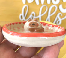 Load image into Gallery viewer, small Hearts Kitteh Trinket Dish