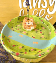 Load image into Gallery viewer, large Meadow Kitteh Trinket Dish