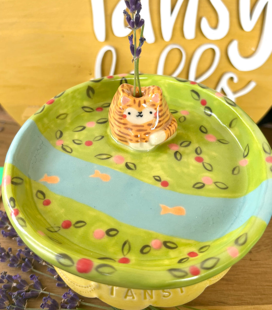 large Meadow Kitteh Trinket Dish