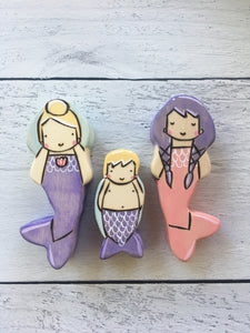 Sedna, Siren, & Sheldon the mermaids